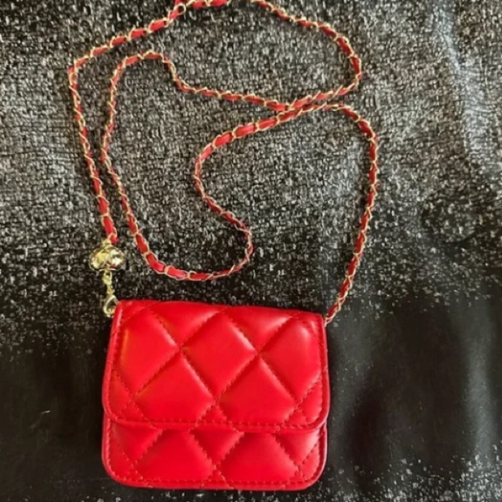 Red Quilted Crossbody Bag